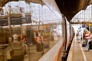 Pandas at the train station