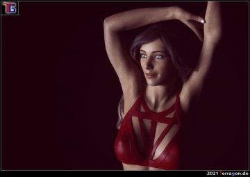 Terragon-Fotografie: Eine Lichtquelle vor dem Model 45 Grad seitlich