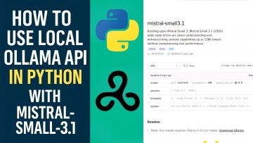How to use local ollama API in Python with mistral-small3.1 ?