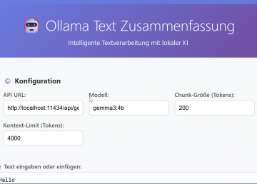 Terragon LongShort: Lange Texte einfach zusammenfassen mit Ollama - direkt im Browser